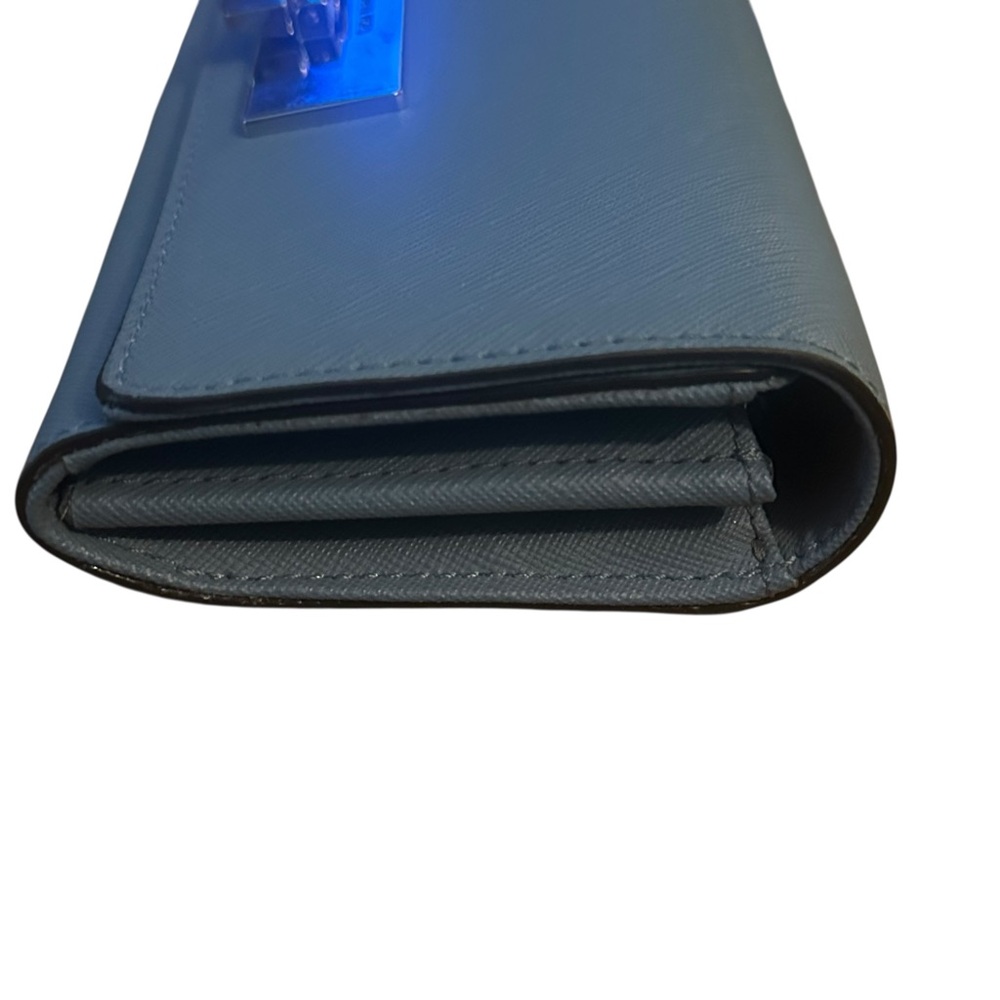 Michael Kors Callie sky blue leather carryall wallet - Picture 4 of 7